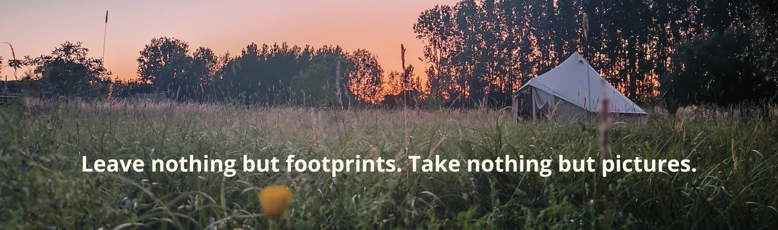 Leave nothing but footprints. Take nothing but pictures.