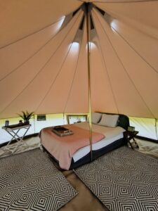 24 uur voor mezelf Retreat 12 Tent binnenkant